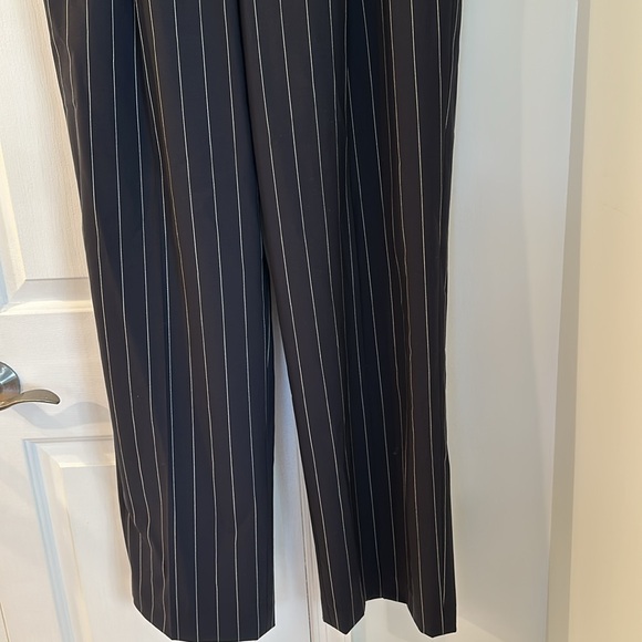 NWT Theory Navy Multi Traceable Stripe Pants in Size 10 L051211R - Picture 5 of 10